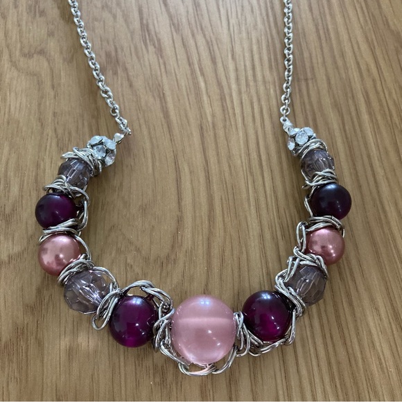 Avenue Jewelry - Avenue Pink, Purple. & Silver Necklace